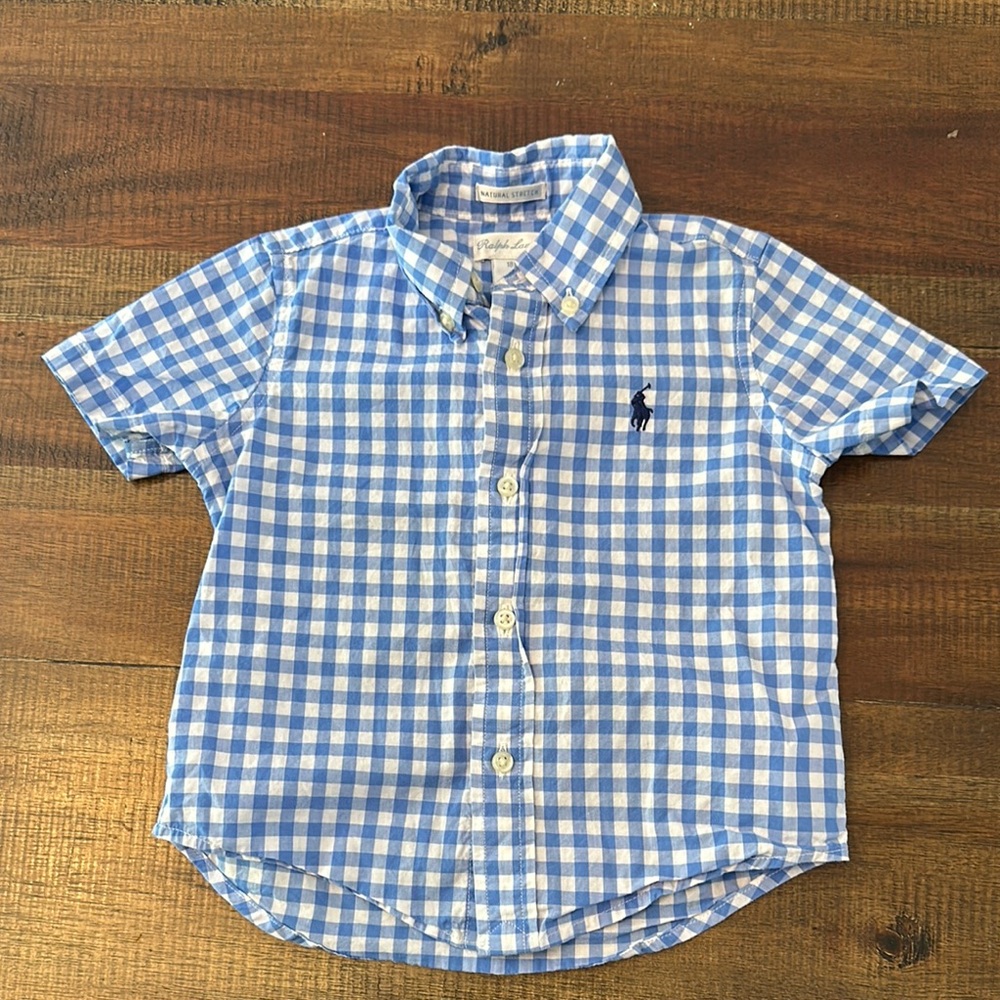 Polo by Ralph Lauren Blue Gingham Button Down Shirt